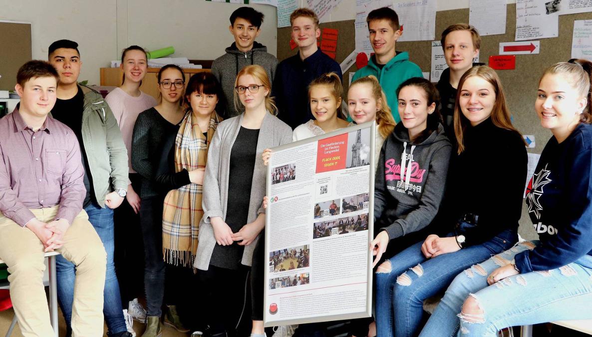 Die 10c mit dem Endprodukt ihres Projektes, entstanden mit viel Einsatz seit September. © Wenck